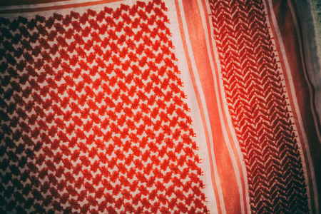 the texture of the cotton traditional symbolic  arabian  scarf like background abstractの写真素材