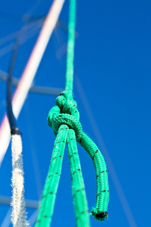 in australian catamaran a old rope in the sky like abstract conceptの写真素材