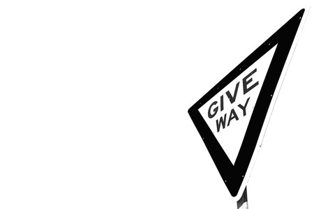 in australia the road street signal of give wayの写真素材