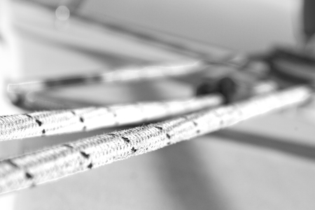 in  australia the concept of navigation  whit vassel rope like backgroundの写真素材