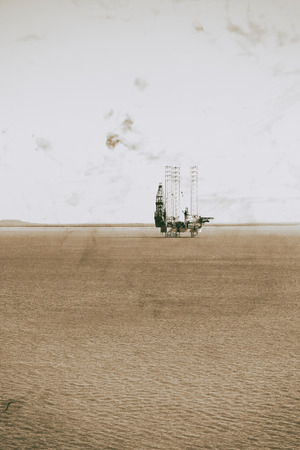 in  australia  the concept of industrial with an off shore platform in the clear oceanの写真素材