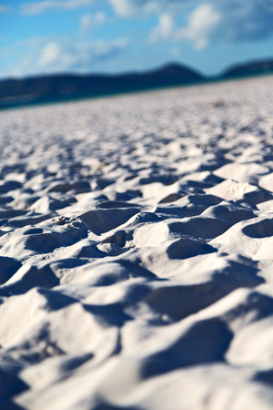 in australia Whitsunday Island and the texture abstract of the white beachの写真素材