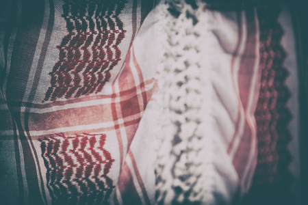 the texture of the cotton traditional symbolic  arabian  scarf like background abstractの写真素材
