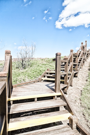 in australia the  walkway  to the beach  of Hervey Bay  Fraser Island like paradise concept and relaxの写真素材