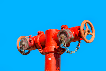 in  australia  an old blur hydrant and the empty sky concept of safety