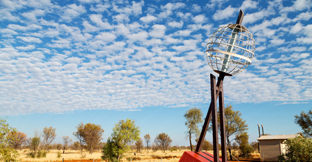 in  australia  the monument of the tropic of capricorn and clouds