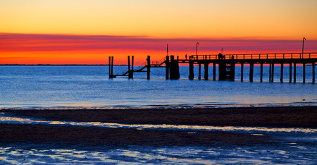 in australia the pier beach of Hervey Bay  Fraser Island like paradise concept and relaxの写真素材