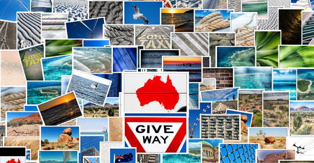 my own images from all over the autralia in a    patchworkの写真素材