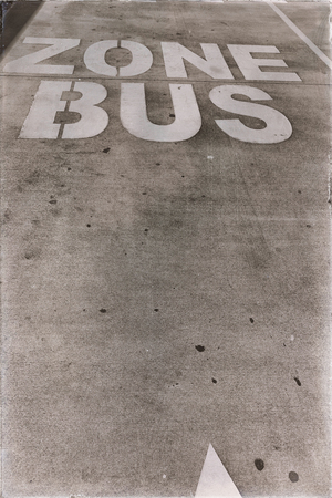 in  australia the line painted  in the  asphalt information for  the bus zone