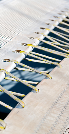 in australia abstract texture of the plastic blanket and rope of a catamaran
