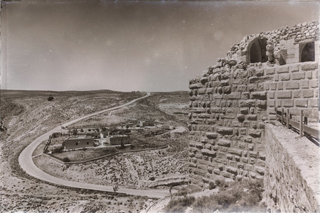 in the mountain of eden jordan the view from the antique castleのeditorial素材