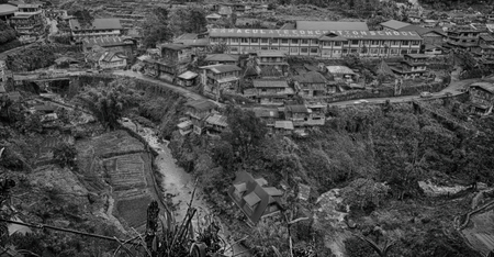 blur  in  philippines  terrace field for coultivation of rice  from banaue unesco site の写真素材
