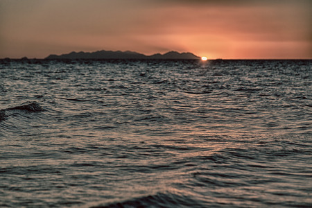 in australia the sunset in the ocean like concept of relax and holiday