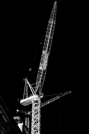 in  australia the crane in the empty  sky concept of workの写真素材