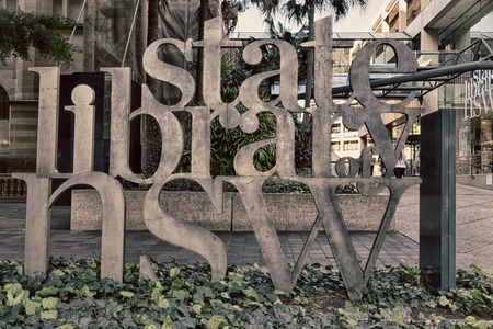 In australia sidney the antique sign of state library in the pederastian zoneのeditorial素材
