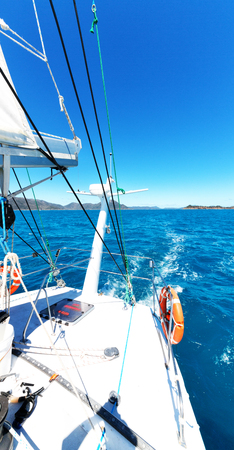 in australia boat and light    in the catamaran deck concept of sport and relax