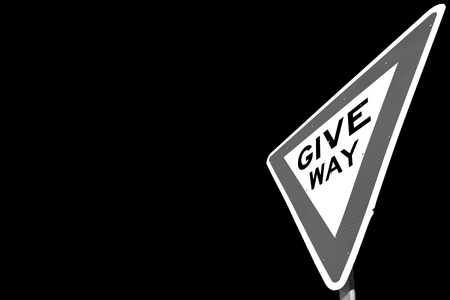 in australia the road street signal of give wayの写真素材