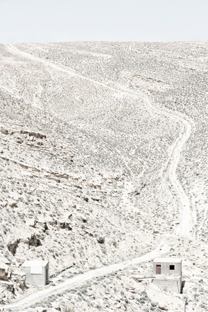 in the mountain of eden jordan the view from the antique castleの写真素材