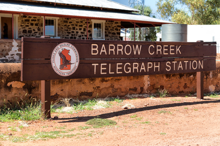 in  australia   the signal of the antique telegraph stationのeditorial素材
