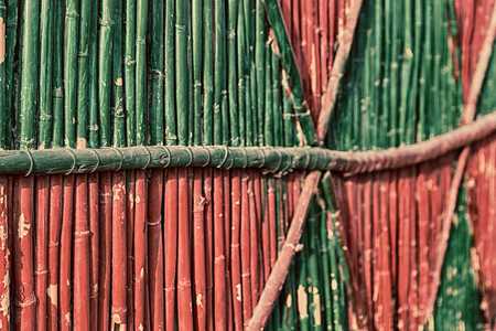 abstract texture background of the bamboo wall and material  decorの写真素材