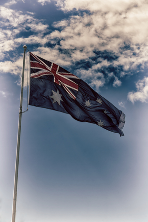   australia in the clear sky  the waving flag の写真素材