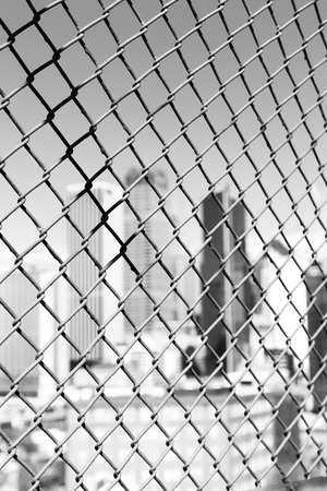 in  australia  sydney from the grate of bridge the office  and the skyline of the city