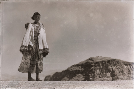  ETHIOPIA,LALIBELA-CIRCA  DECEMBER 2017--unidentified woman ready to go to lalibela celebrationのeditorial素材