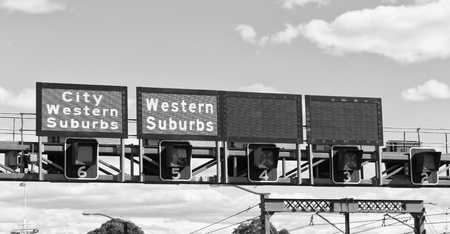 in  australia   sidney the sign and the display of the highway to the city