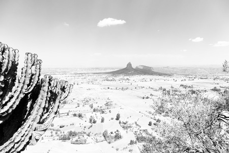 in   ethiopia africa  the panorama in the valley mountain and sky