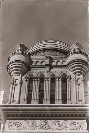 in  australia sydney the antique queen victoria building and the dome in the sky