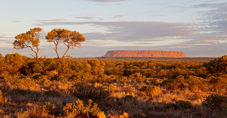 the end of the day in ayers rock parkの写真素材