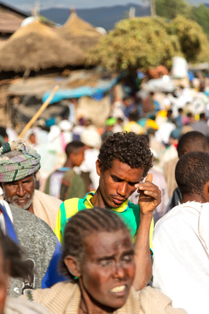 ETHIOPIA,LALIBELA-CIRCA  JANUARY 2018--unidentified people in the market during the genna celebration
のeditorial素材