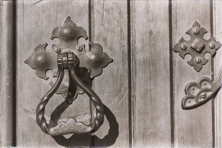 in  austalia  sydney the  antique  door and the metal in the entrance of the church