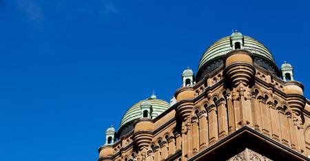 in  australia sydney the antique queen victoria building and the dome in the skyのeditorial素材