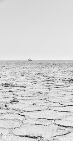 abstract background texture of the desert of salt in africa ethiopia danakil region of afar concept of wilderness and danger place with carの写真素材