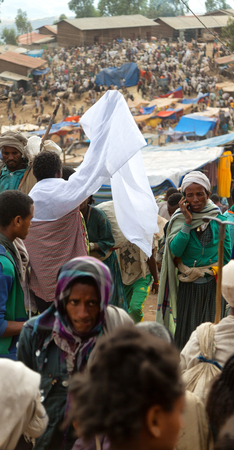 ETHIOPIA,LALIBELA-CIRCA  JANUARY 2018--unidentified people in the market during the genna celebration
のeditorial素材