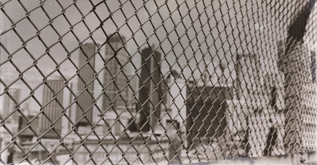 in  australia  sydney from the grate of bridge the office  and the skyline of the cityの写真素材
