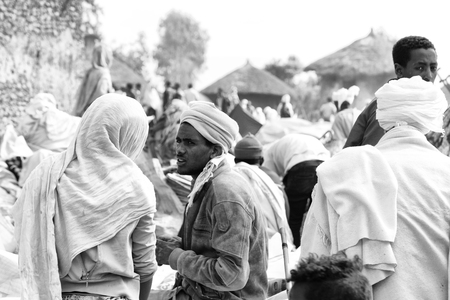 Ethiopia, January 2018 - A crowd of people during Genna celebration