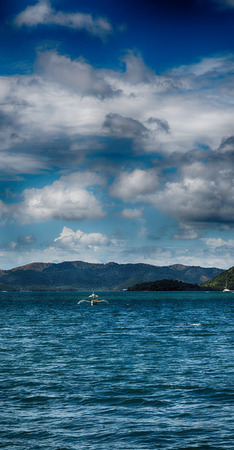 from a boat  in  philippines  snake island near el nido palawan beautiful panorama coastline sea and rock の写真素材