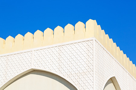 in oman the wall of big muscat mosque abstract background and antiqueの写真素材