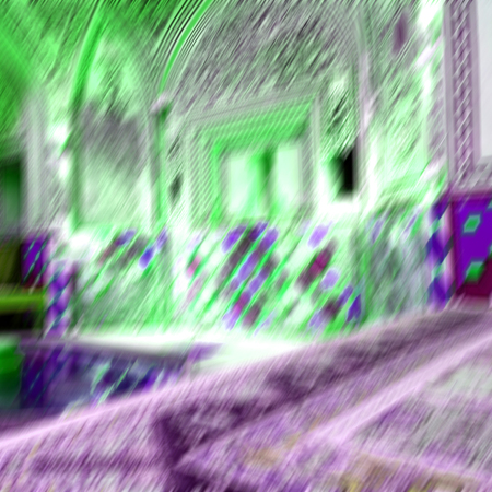 blur in iran  kashan   islamic hammam carpet and fountain for the relaxの写真素材