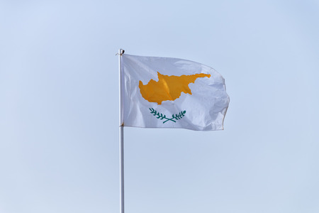 in cyprus the waving flat in the gray sky
の写真素材