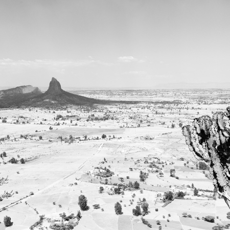 in   ethiopia africa  the panorama in the valley mountain and skyの写真素材