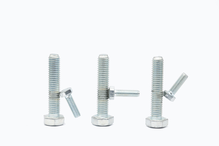 blur set of screw in the white space like abstract concept of male erction and impotence and oldの写真素材