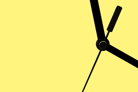 blur in the white background the clock and red arrow like concept of  waste time and work