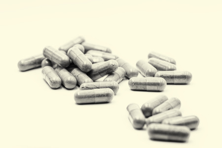 in the white background and copy space the pills and medicine like concept of healt and life