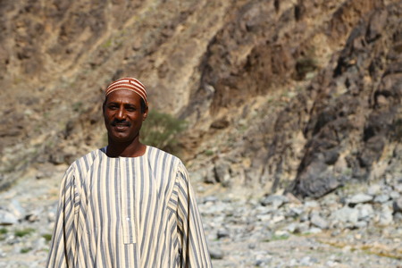 SUDAN, BAYUDA DESERT-CIRCA JANUARY 2019--unidentified sudan manのeditorial素材