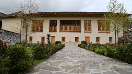 in azerbaijan sheki the old architecture in the town protect by unescoの写真素材
