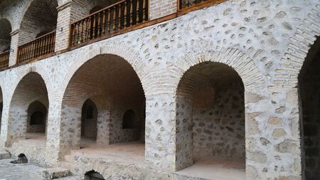 in azerbaijan sheki the old architecture in the town protect by unesco