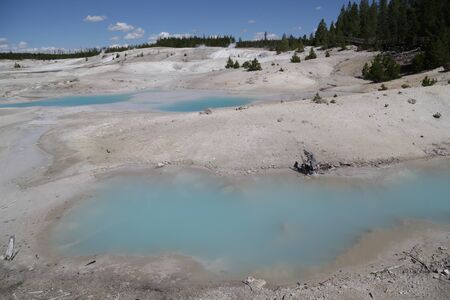 in USA inside the yellowstone national park the brauty of amazing nature tourist destination